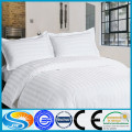 100%cotton high quality satin stripe white bedding set